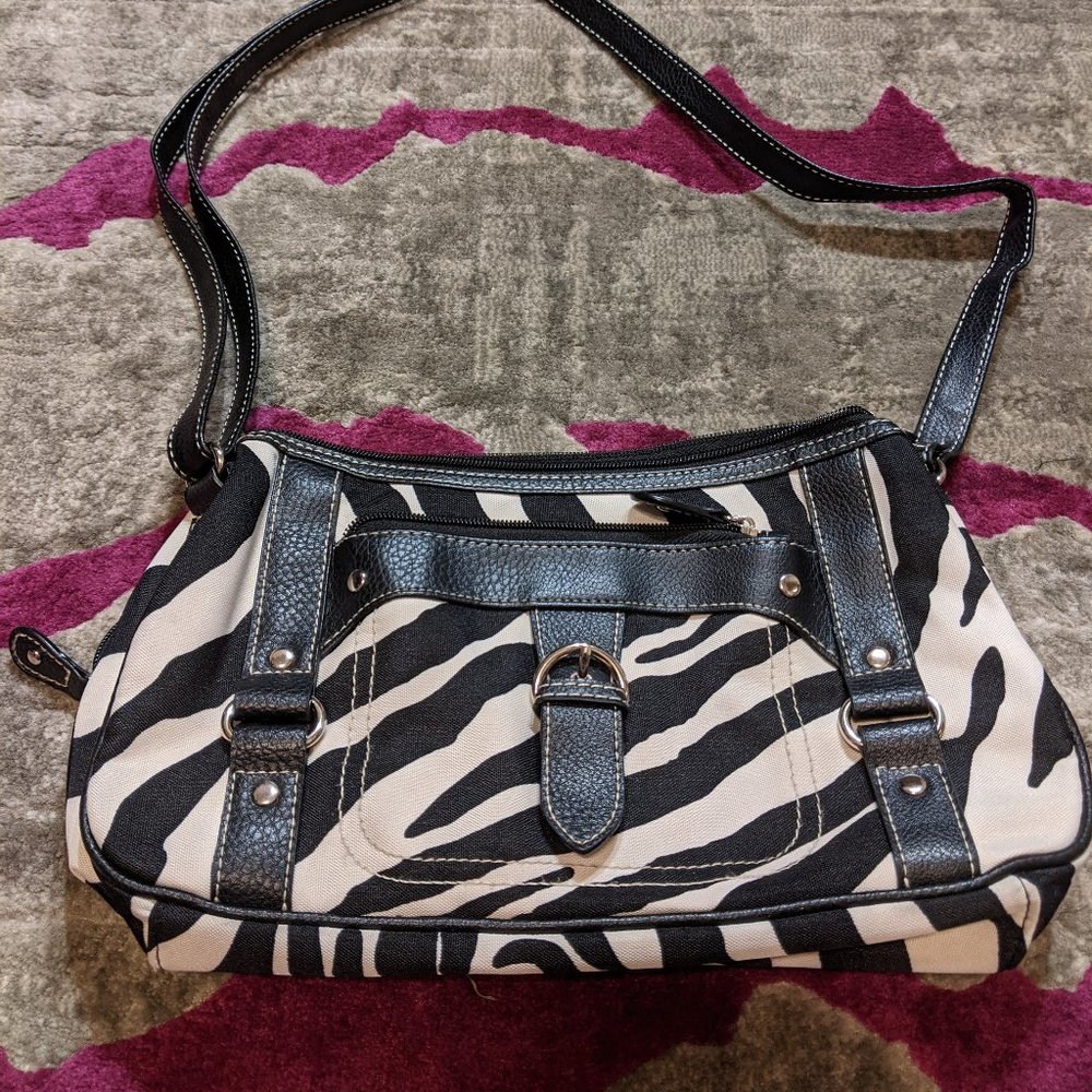 Zebra Print Shoulder Bag